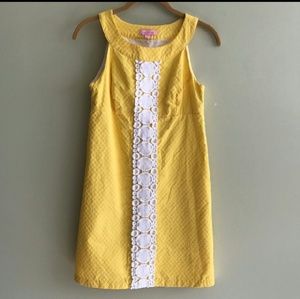 Lilly pulitzer yellow shift dress